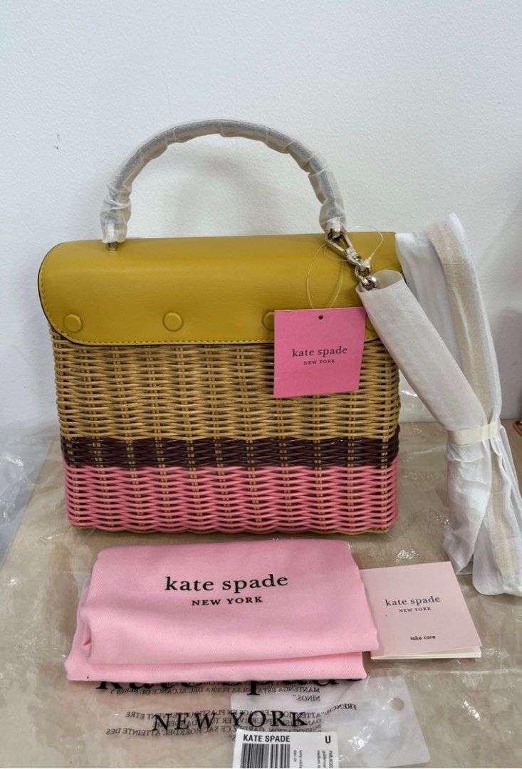 Kate spade romy wicker discount bag
