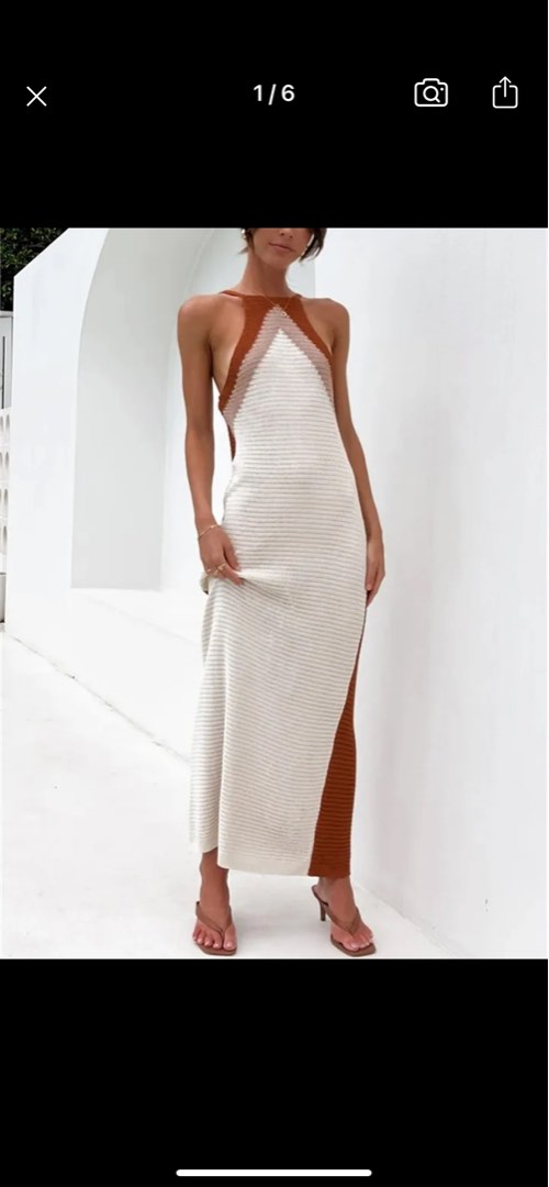 Halter Knit Long Dress