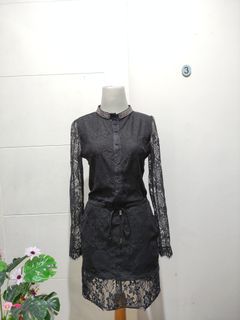 Korean Dress Brokat Black