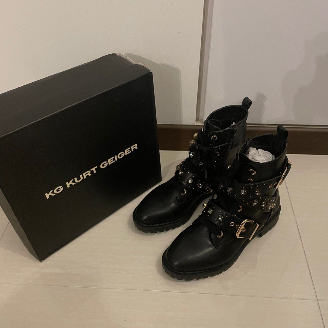 Kurt Geiger crystal boot black NPBiz3