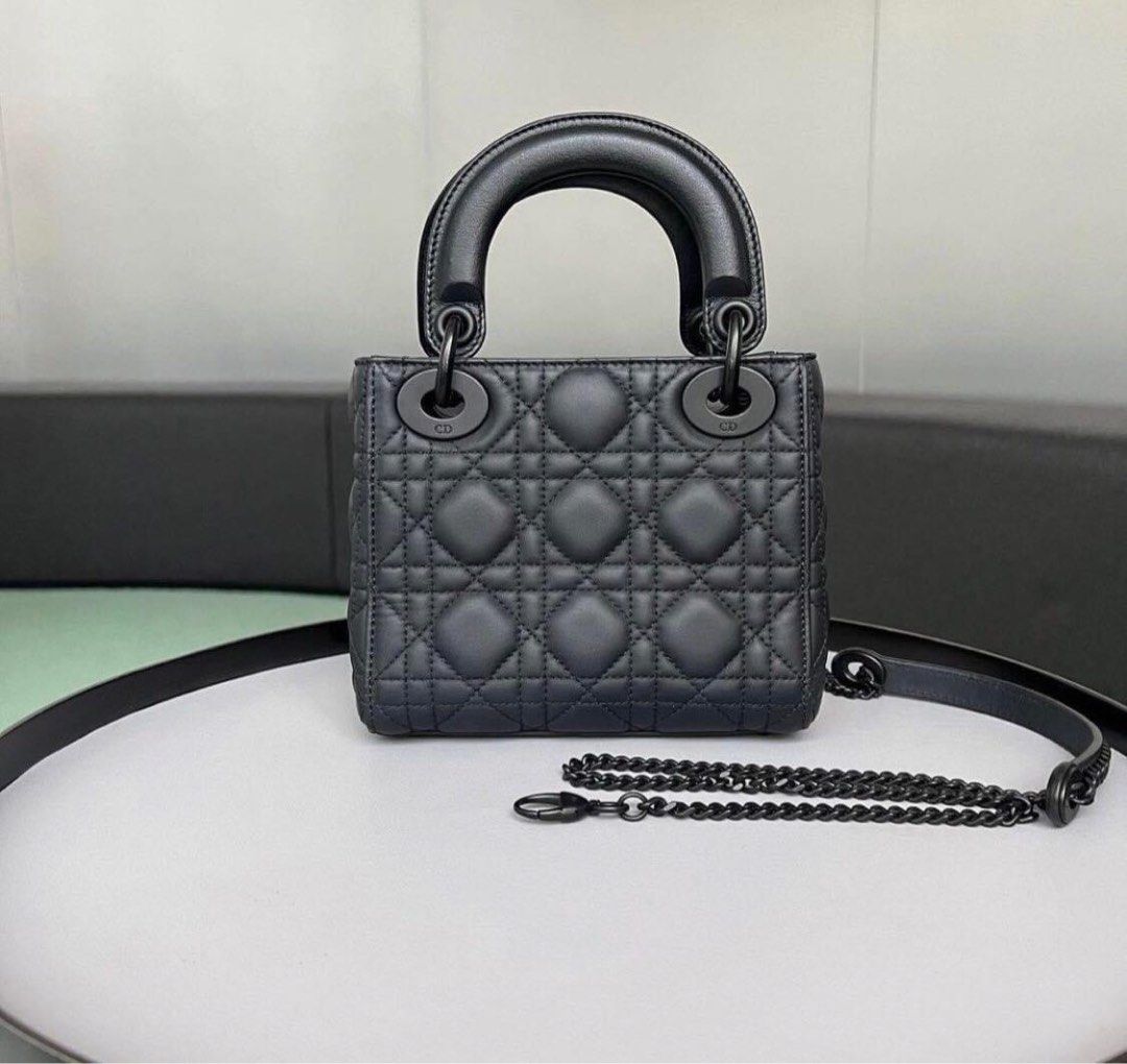 Lady Dior Mini Matte Black on Black (Category: Luxury Bags & Wallets) located in Manila. Submitted by bagislifeshop (Listing ID 1229247632, Image 2). Description: Ugghhh…Rare One!!! So elegantly chic!!! 🖤 Black on Black!!! 🖤🖤🖤 100% Authentic Lady Dior Mini Matte Black on Black!!! Condition: 9/10 COMPLETE except Receipt .