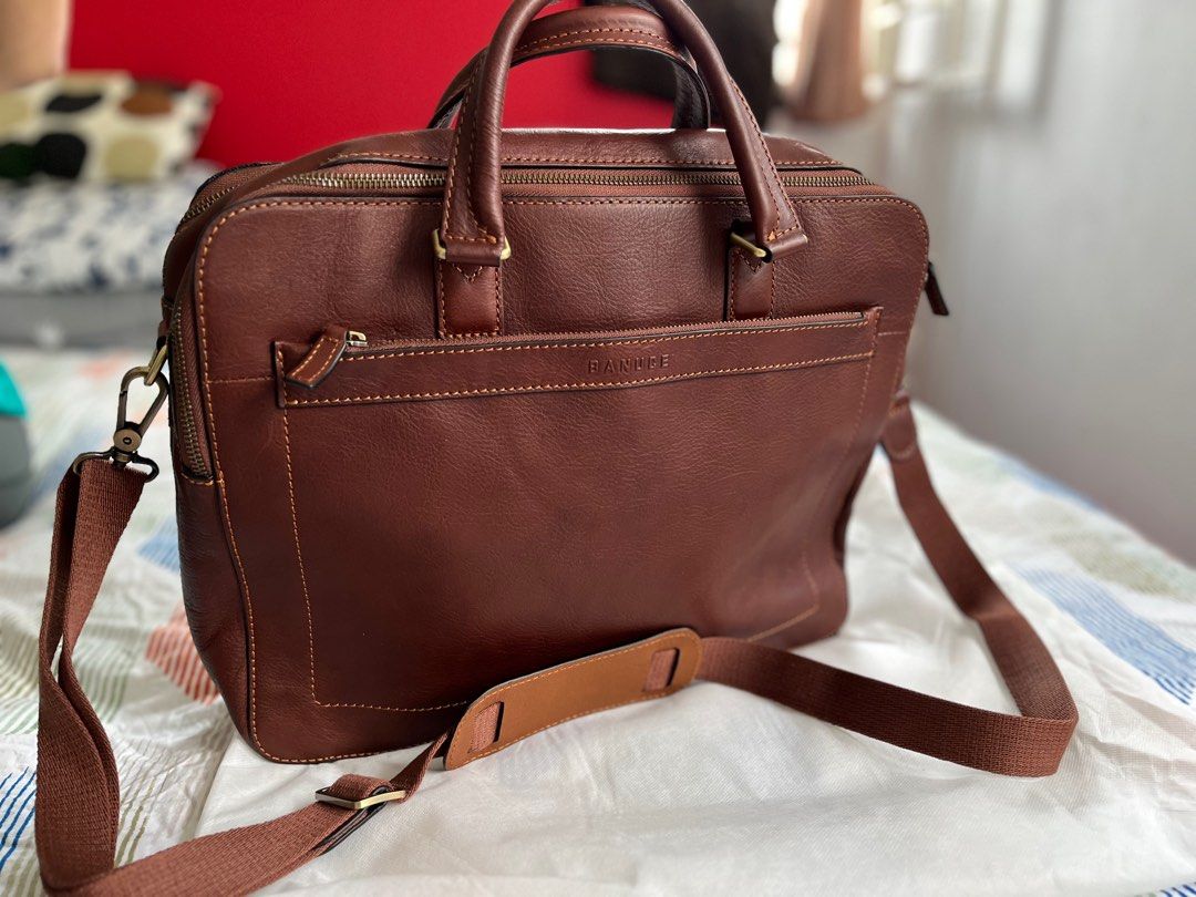 Mens leather cheap laptop bag