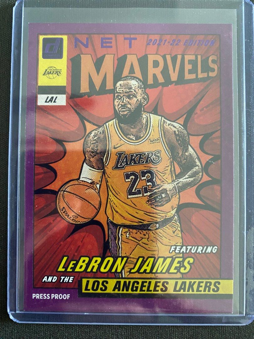 LeBron James 2021-22 Panini Donruss NET MARVELS Press Proof Purple 