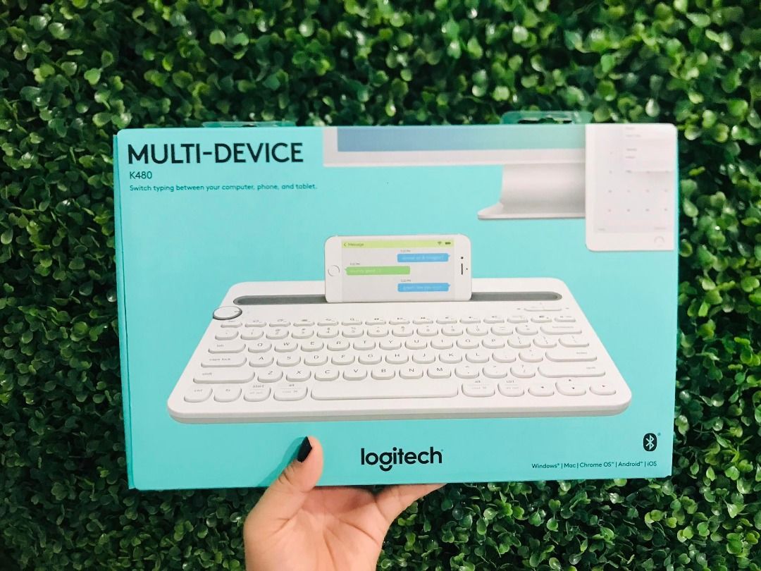 Logitech K480 Bluetooth Multi-Device Keyboard (White), Computers & Tech ...