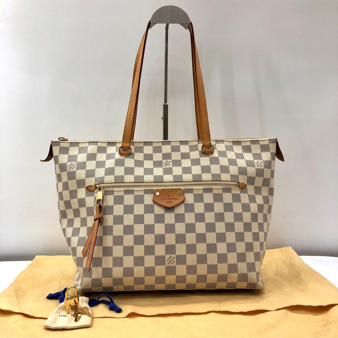 Louis Vuitton Iena mm Damier Azur Shoulder Bag White