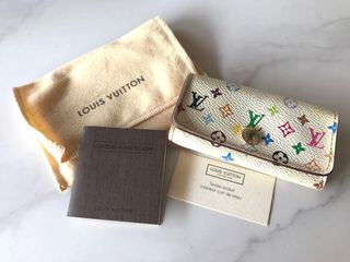 Louis Vuitton, Bags, Louis Vuitton Murakami Multicolore Pochette Clef  Keycoin Pouch White Rare