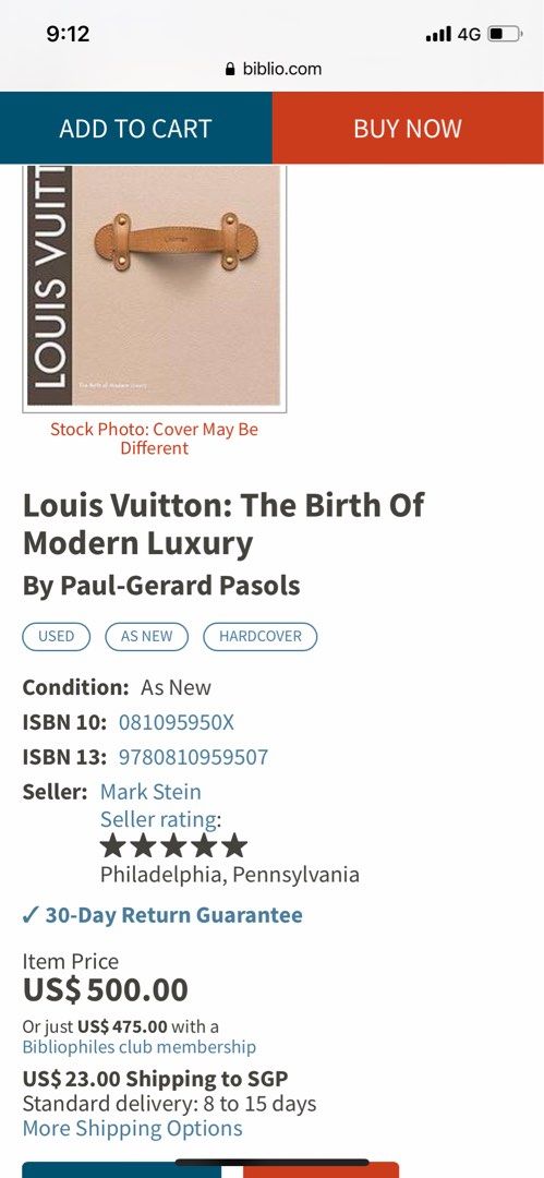 Louis Vuitton: The Birth of Modern Luxury Hardcover Book