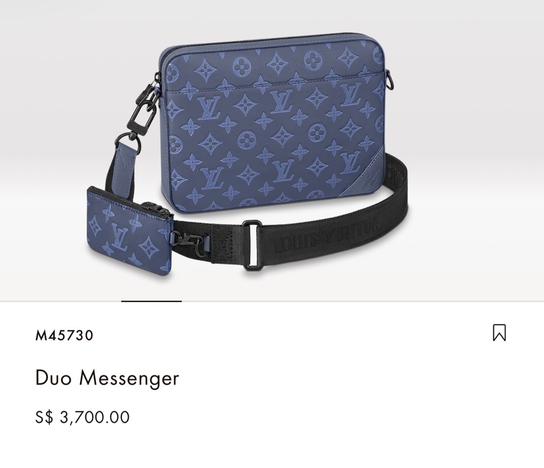 Louis Vuitton Duo Messenger Black for Men