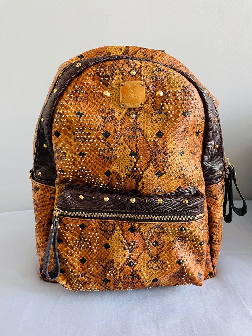 Mcm studded hotsell backpack