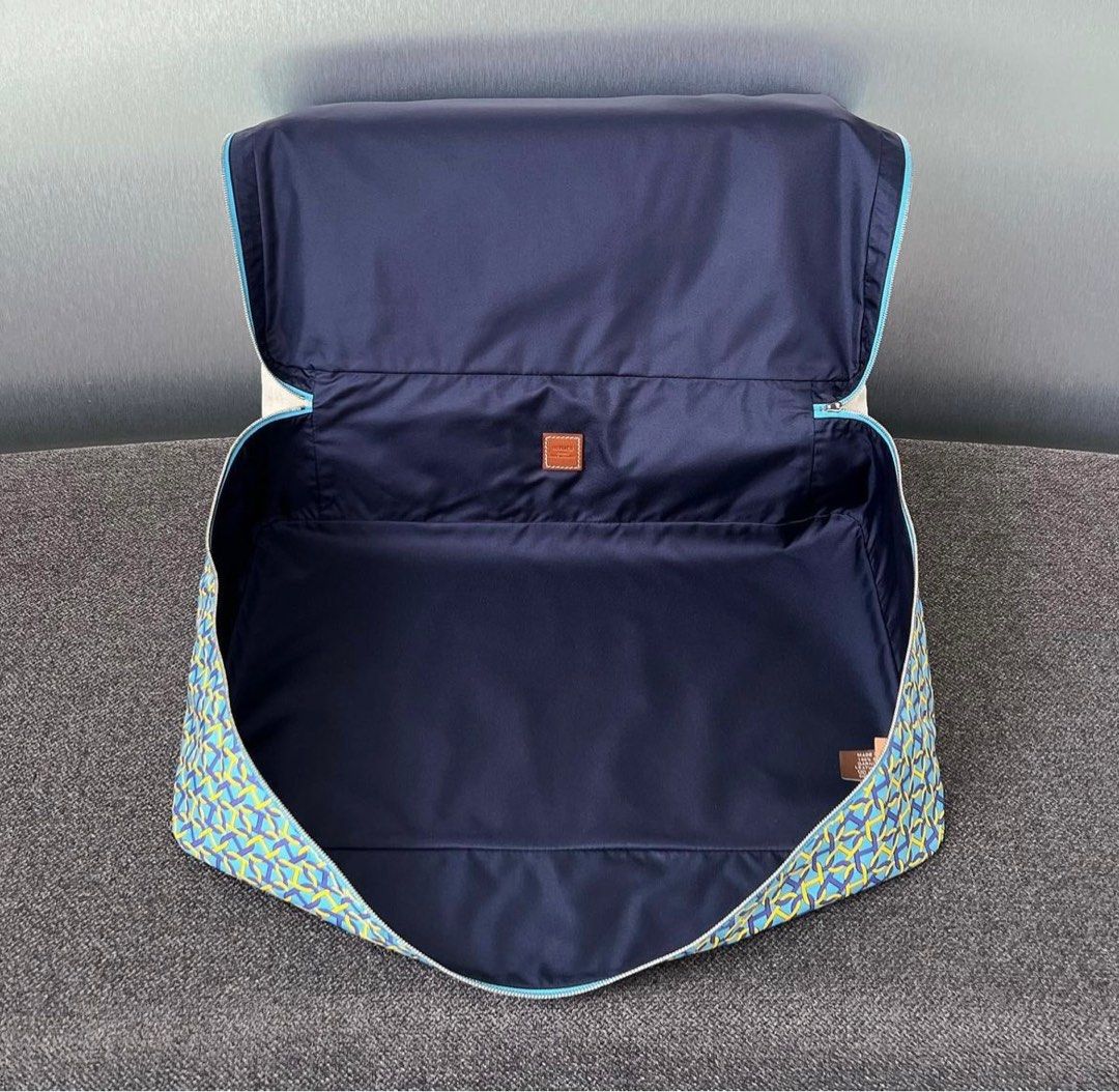 Hermes Travelsilk PM & GM Travel Packing Cube Set Noir Silk/Fauve Barenia