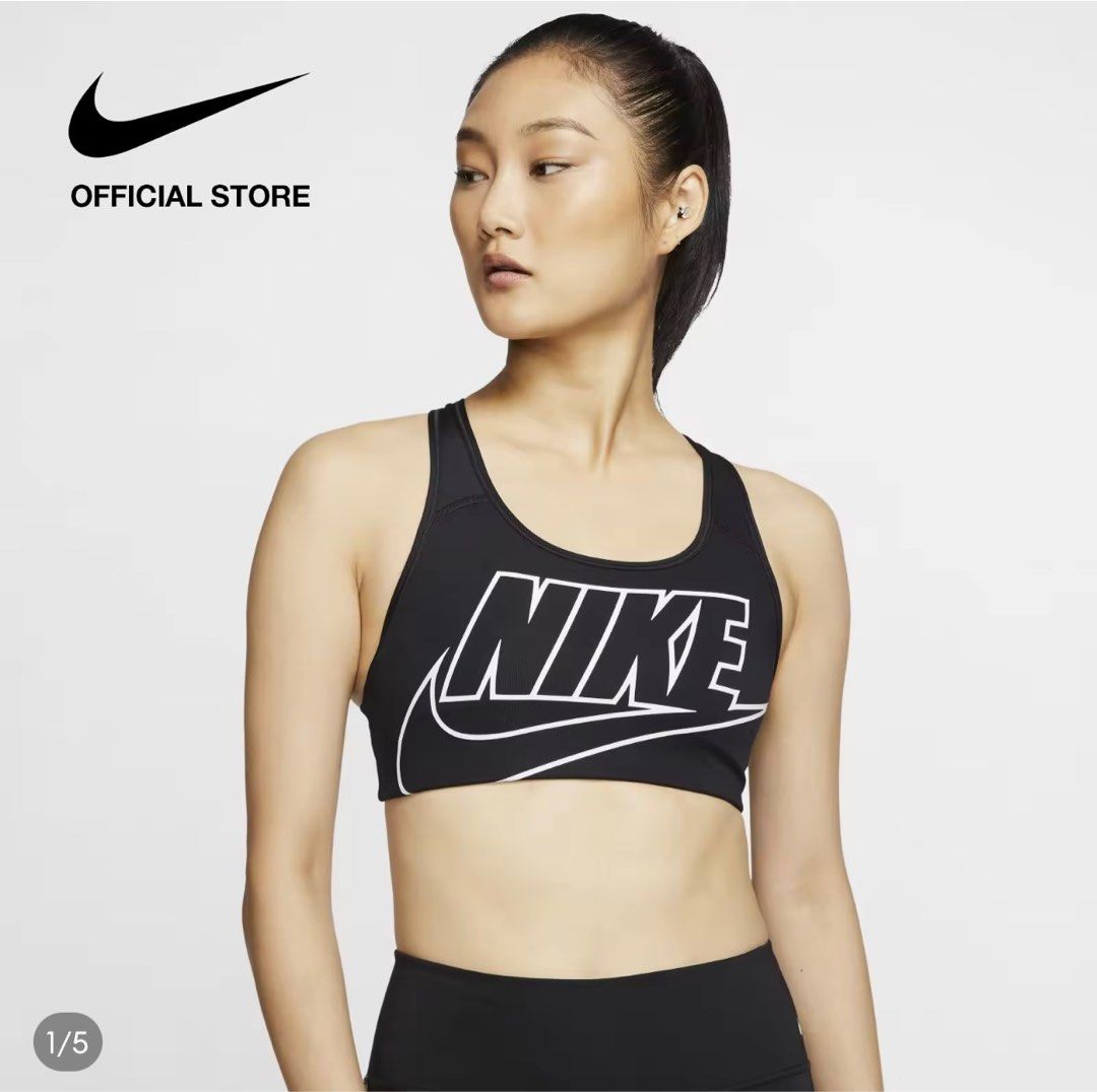Like New Nike Swoosh Sports Bra, Women's Fashion, Activewear on Carousell