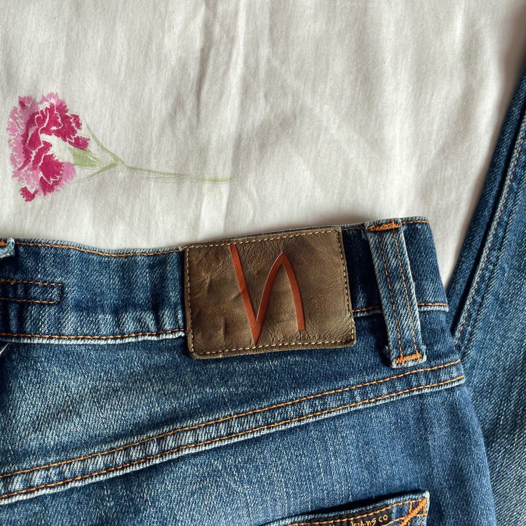 NUDIE JEANS CO. Lean Dean Lost Legend Blue Faded Denim Jeans, Men's