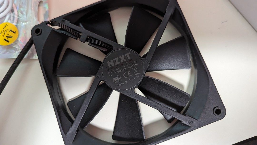 nzxt fan 140mm fluid dynamic bearing (RFAP140FP), for radiator, Computers & Tech, Parts
