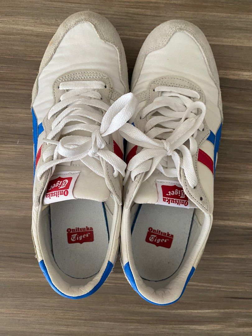 Onitsuka Tiger Serrano Sneakers in White Directoire Blue Unisex US 7.5