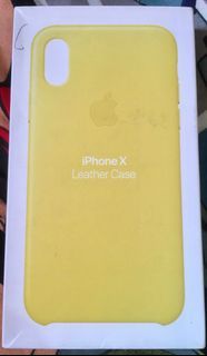 Original Apple Genuine Leather Case for Apple iPhone X / Xs - Spring Yellow