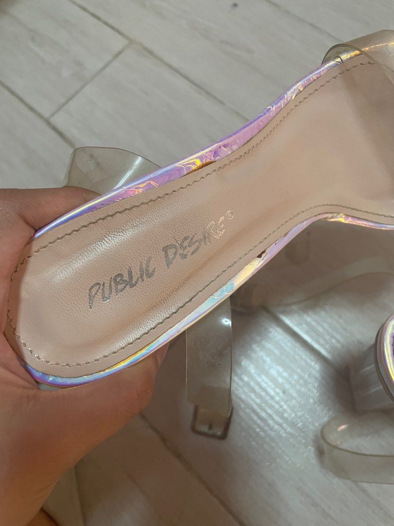 Public desire clear strap heels discount