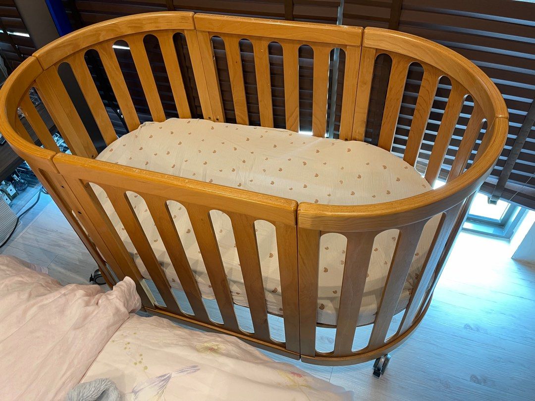 Oval Baby Cot, Babies & Kids, Baby Nursery & Kids Furniture, Cots