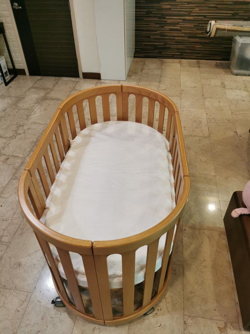 Oval Baby Cot, Babies & Kids, Baby Nursery & Kids Furniture, Cots