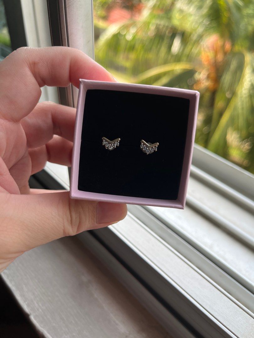 Pandora tiara wishbone stud earrings hot sale