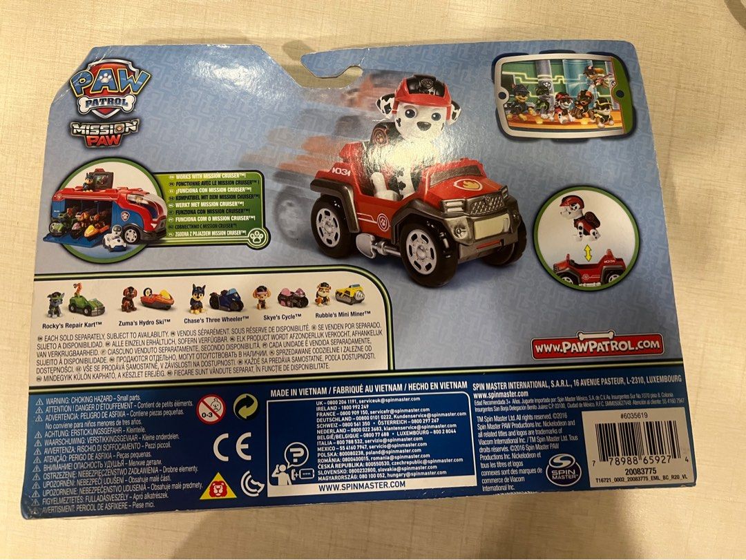 Paw patrol marshall rescue rover deals