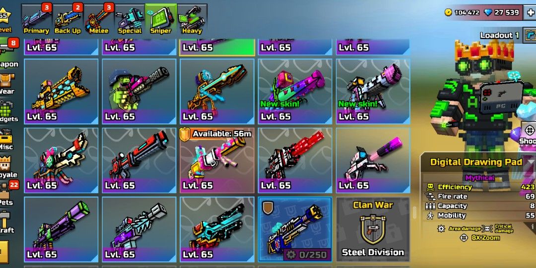Modded Pixel gun 3d Account , tons of mythical weapons, Video Gaming ...