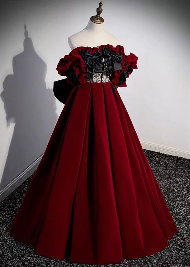 PO Royal Red Prom Dress Ball Gown Women s Fashion Dresses Sets