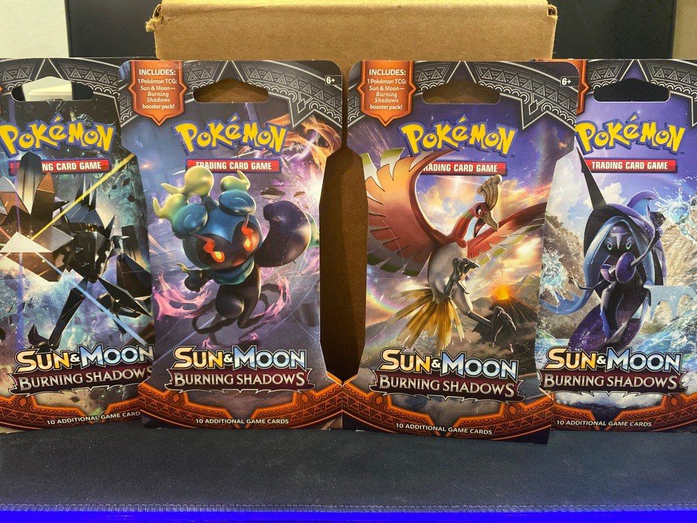 Pokemon TCG: Burning Shadows Sleeved Booster Inner Case, Hobbies & Toys,  Toys & Games on Carousell