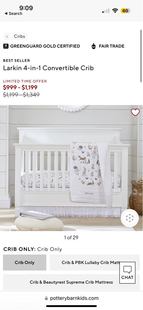 Larkin 4 in 1 crib hot sale