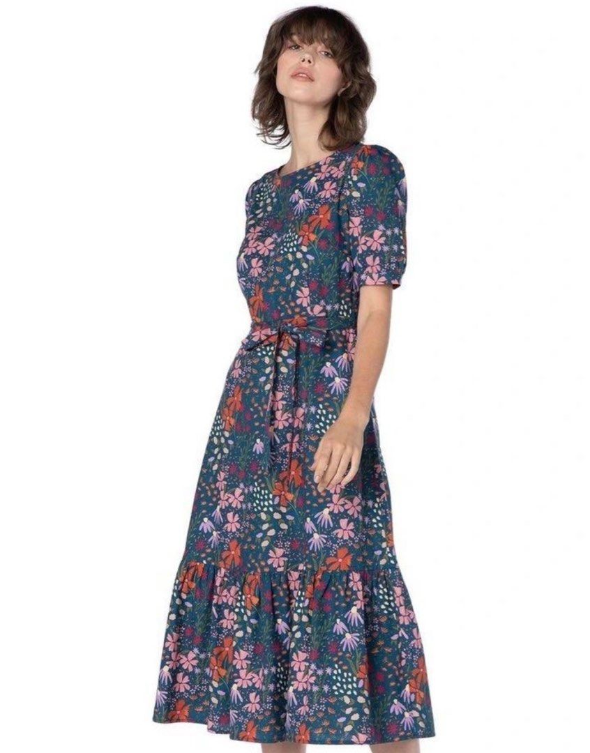 open lace back dress Cottage Garden Midi Wrap Dress  Princess Highway