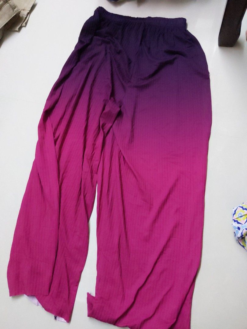Purple flowy pants outlet