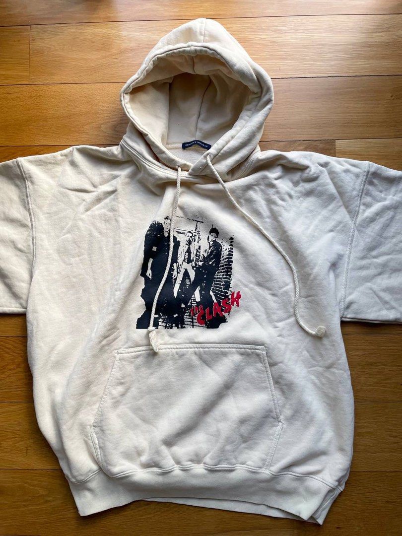 RARE brandy melville the clash christy hoodie in ivory authentic instock