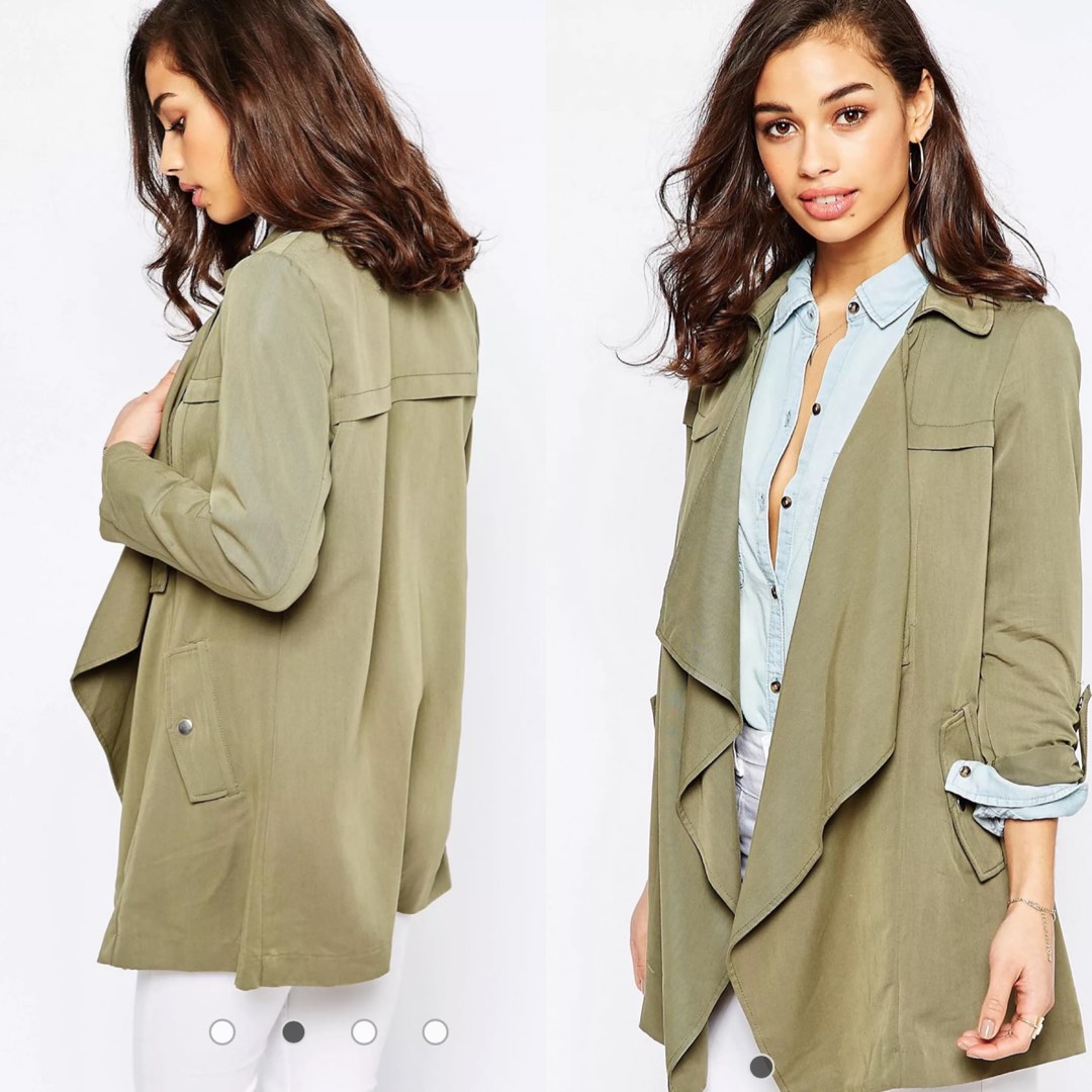 RTP 70 New Look ASOS Waterfall Parka Jacket Outerwear Green
