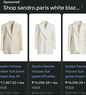 Sandro Paris white blazer