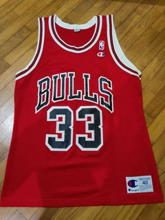 Champion, Shirts, Vintage Scottie Pippen 33 Chicago Bulls Champion Jersey  Black Size 48 Xl