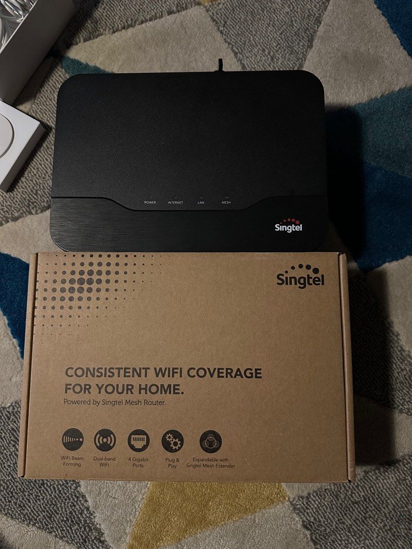 Singtel mesh router & optical network router, Computers & Tech, Parts ...