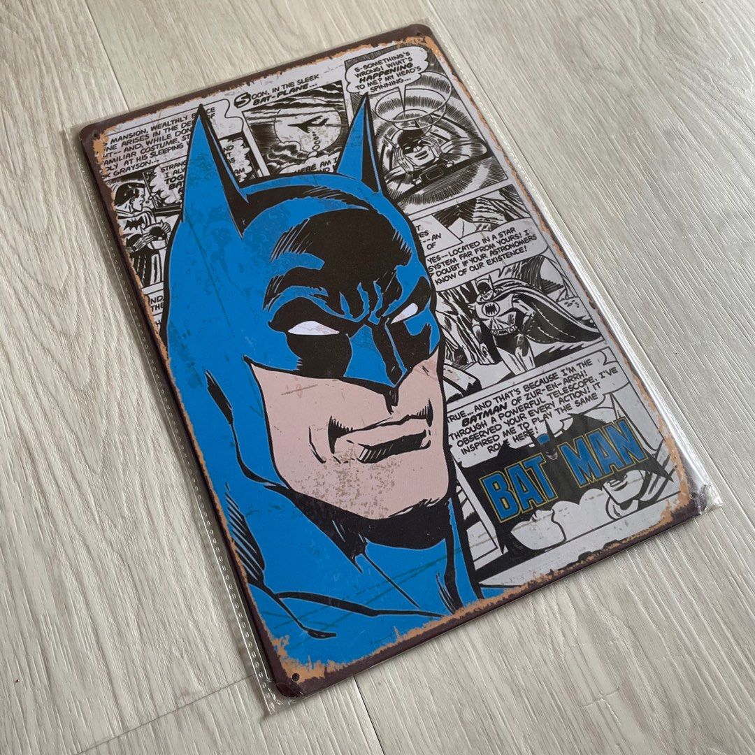 Superhero I’m the BAN MAN Metal Tin Plate, Furniture & Home Living