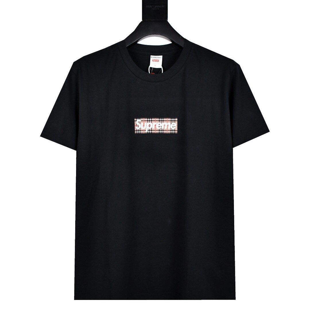 Supreme Burberry Box Logo Tee 巴寶莉聯名短袖T恤, 女裝, 上衣, T