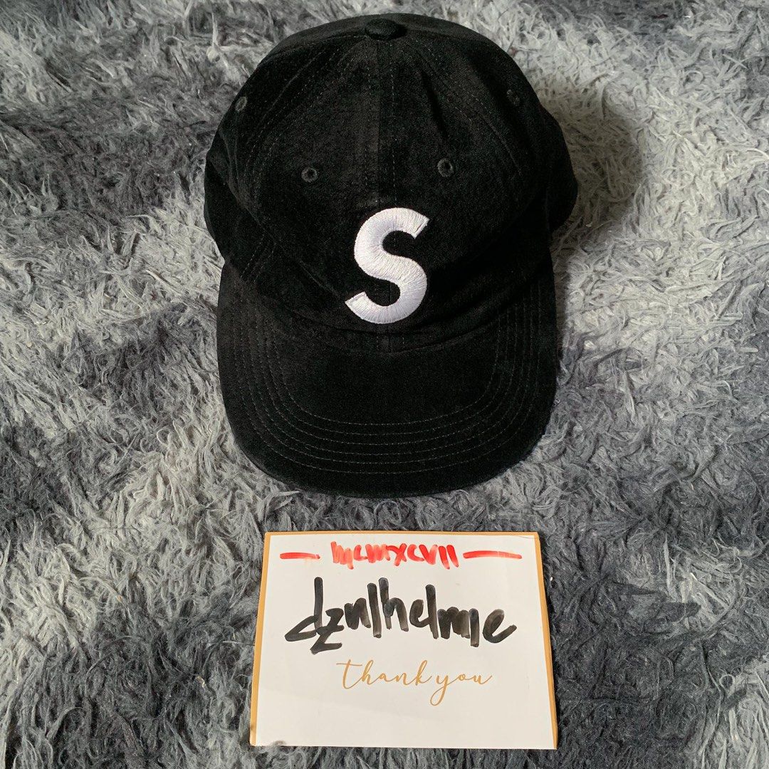 Supreme S Logo Suede 6 Panel Cap