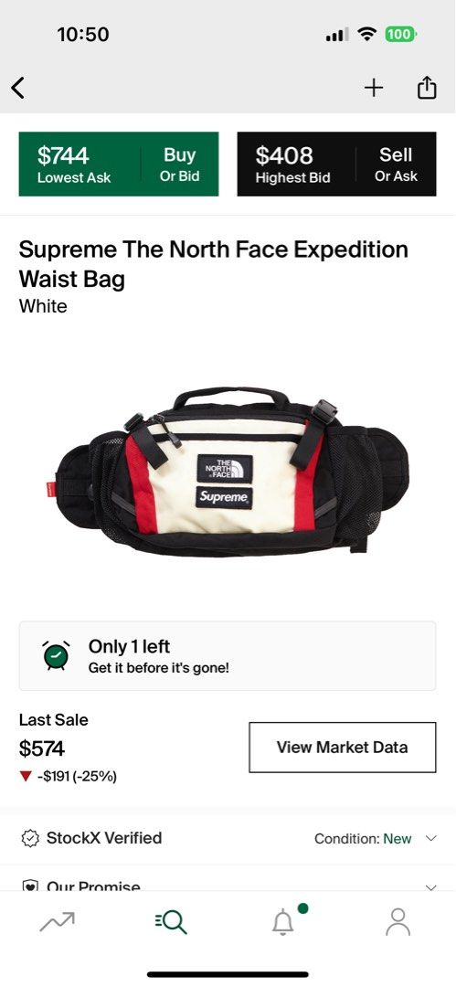Supreme the north face expedition sales waist bag white