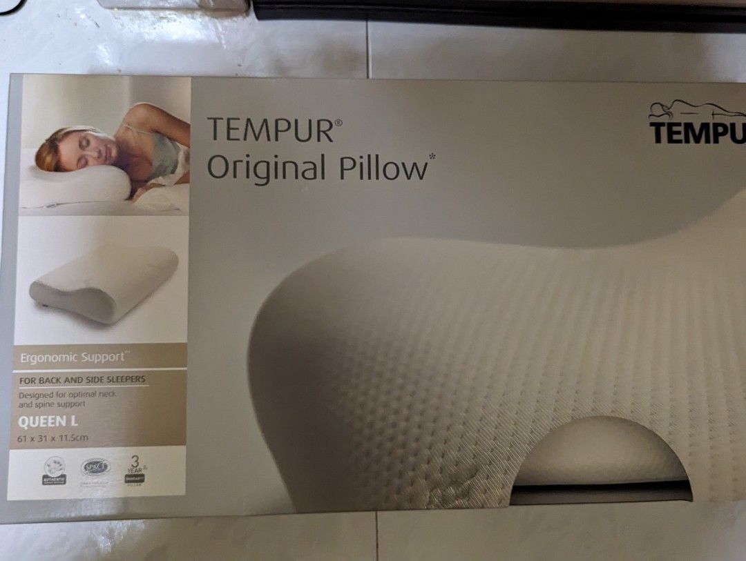 Tempur Original Pillow Queen L, Furniture & Home Living, Bedding