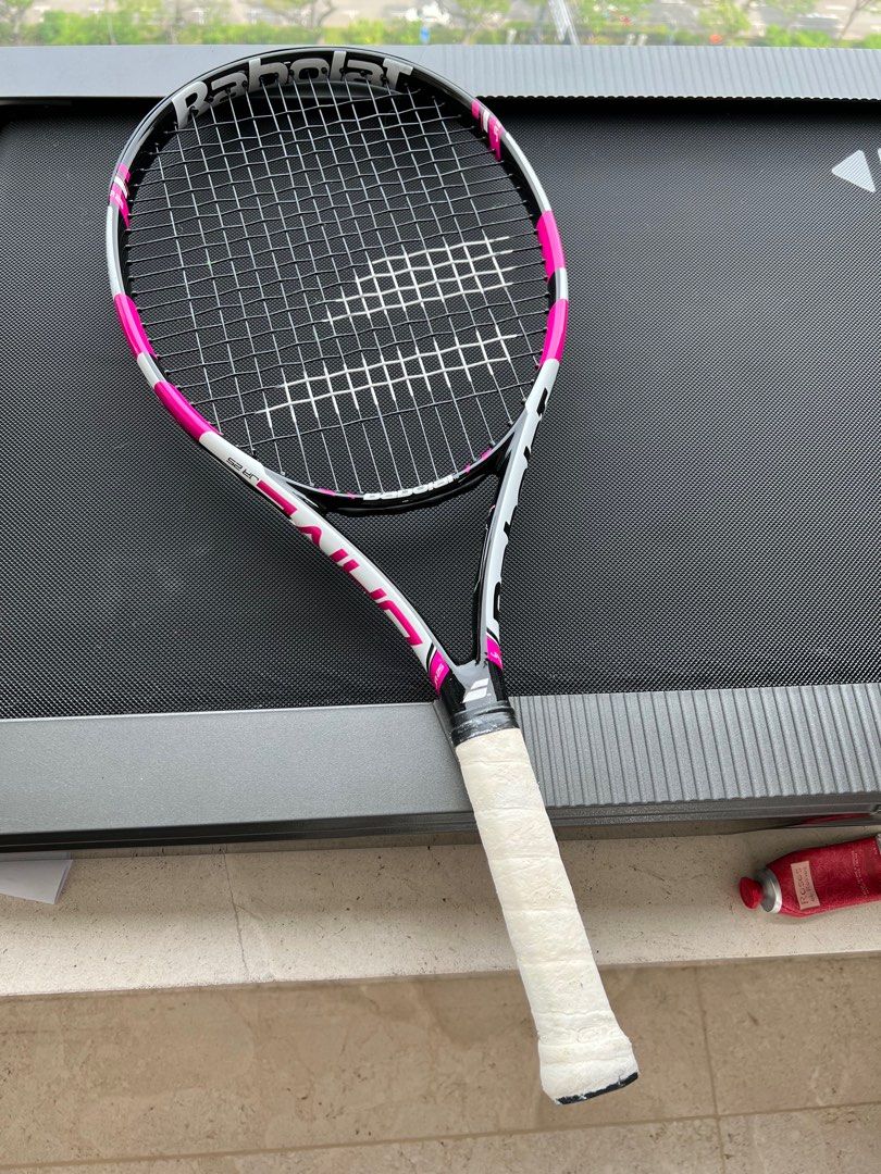 BABOLAT Pure Drive 2016 Black Pink Strung Tennis Racquet