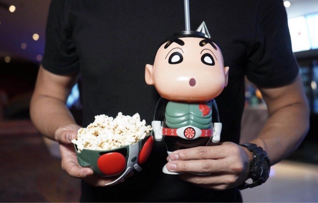 Mask Rider Chin Chan Thailand exclusive Shin Chan x masked rider kamen rider drink popcorn ...
