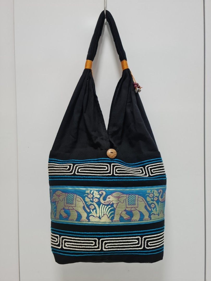 Traditional Thai Shoulder Bag Blue