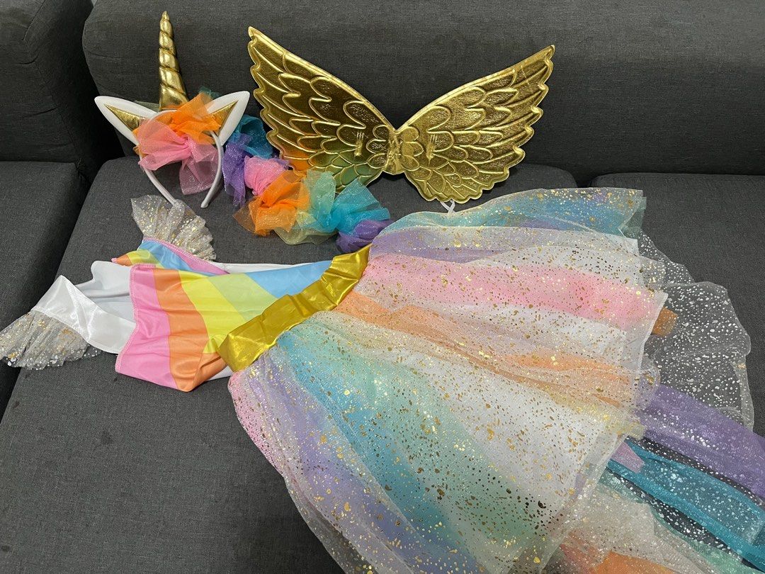 Unicorn Costume Dress (8 to 10 years old) on Carousell