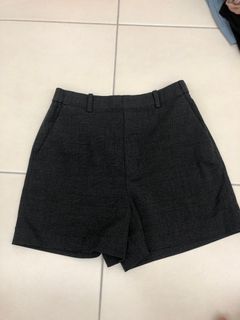 Uniqlo Checkered Korean high waist grey bottom