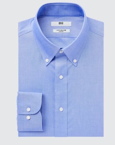Uniqlo Super Non Iron Slim Fit No Pocket Long Sleeve Shirt, Men's