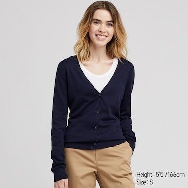 Uniqlo v neck top cardigan