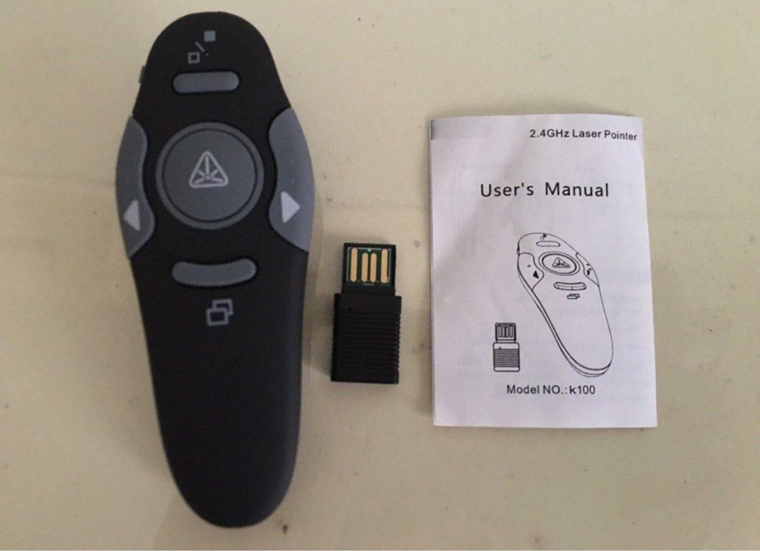 USB Wireless Presenter 2.4G Wireless Red Laser Presenter Pointers Pen ...