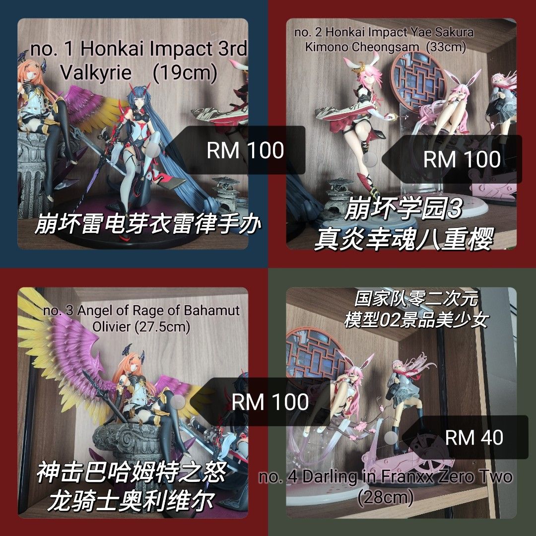 (USED) Anime Figures for Sale Chainsawman Makima Zoro One Piece Albedo