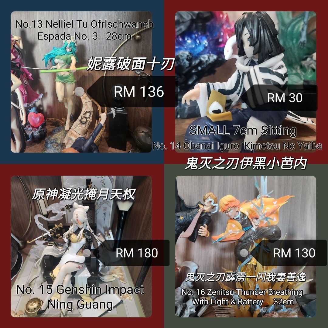 (USED) Anime Figures for Sale Chainsawman Makima Zoro One Piece Albedo